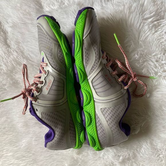 New Balance Minimus Sneakers Vibram Soles Green Purple Gray Size 9.5 - Picture 10 of 13